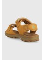 Dětské kožené sandály Primigi hnědá barva