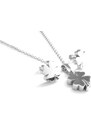 Steel Jewelry Set náhrdelník a náušnice čtyřlístek z chirurgické oceli SET150106