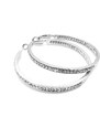 Steel Jewelry Náušnice kruhy 50 mm s krystalky NS220244