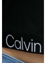 Mikina Calvin Klein Jeans dámská, černá barva, s kapucí, s potiskem