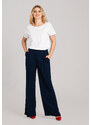 Look Made With Love Woman's Trousers 249 Odyseusz Navy Blue