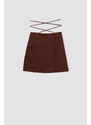 DEFACTO A Cut Cross Tie Waist Mini Skirt