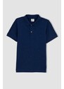 DEFACTO Boy Regular Fit Polo Neck Pique Short Sleeved Polo T-Shirt