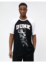 Koton Sports Oversize T-Shirt Basketball Printed Crewneck Half Sleeves