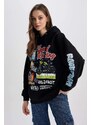 DEFACTO Coool Oversize Fit Hoodie Printed Sweatshirt