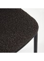 Černá látková barová židle Kave Home Ciselia 65 cm