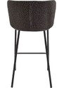 Černá látková barová židle Kave Home Ciselia 65 cm