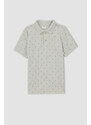 DEFACTO Boy Regular Fit Short Sleeve Polka Dot Print T-Shirt