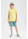 DEFACTO Boy Leaf Print Mini Bermuda Short