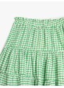 Koton Ruffle-layered Midi Skirt with Elastic Waist