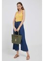Bavlněná kabelka Polo Ralph Lauren zelená barva