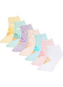 DEFACTO Girls' Cotton 7-Pack Short Socks