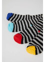 DEFACTO Boys Striped 4-Pack Socks