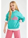 DEFACTO Girls Relax Fit Printed Back Sweatshirt