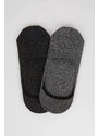 DEFACTO Men's Bamboo 2-pack Ballet Socks