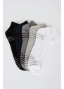 DEFACTO Men's Cotton 5-Pack Short Socks