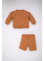 DEFACTO Baby Boy Crew Collar Slogan Printed Sweatshirt Fabric 2-Pack