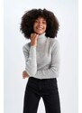 DEFACTO Slim Fit Turtleneck Pullover