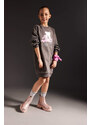 DEFACTO Girl Crew Neck Printed Sweat Dress