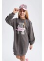 DEFACTO Girl Crew Neck Printed Sweat Dress