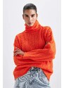 DEFACTO Oversize Fit Turtleneck Pullover