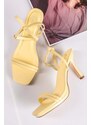Menbur Žluté sandály na tenkém podpatku Eridanus