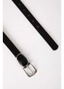 DEFACTO Women's Rectangle Buckle Leather Look Belt