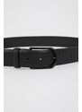 DEFACTO Men's Rectangle Buckle Faux Leather Belt