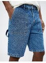 Koton Bermuda Denim Shorts with Stitching Detail, Pockets, Buttons, Cotton