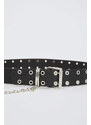 DEFACTO Women's Chain Detailed Faux Leather Belt