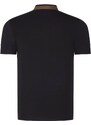 DUAL SET T8571 DEWBERRY ZIPPER MENS T-SHIRT-BLACK-WHITE