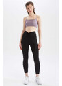 Defacto Fit Crew Neck Rope Strap Crop Top