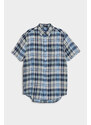 KOŠILE GANT REG LINEN MADRAS SHIRT SS modrá L