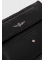 Kožená kosmetická taška Aeronautica Militare černá barva
