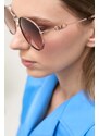 Sluneční brýle Michael Kors EMPIRE dámské, hnědá barva, 0MK1128J