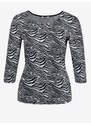 Orsay Bílo-černé dámské vzorované tričko - Dámské