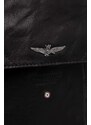 Kožená taška Aeronautica Militare černá barva