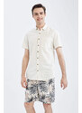 DEFACTO Regular Fit Palm Print Short