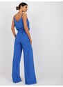 Fashionhunters OCH BELLA modré letní plátěné kalhoty