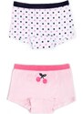 Yoclub Kids's Cotton Girls' Boxer Briefs Underwear 2-Pack BMA-0002G-AA30