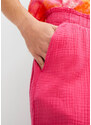 bonprix Kalhoty Culotte z mušelínu Pink