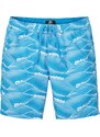 bonprix Plážové šortky z recyklovaného polyesteru, Regular Fit Modrá