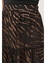 Bavlněná sukně MICHAEL Michael Kors černá barva, midi, áčková