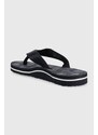 Žabky Tommy Hilfiger TH ELEVATED FLIP FLOP dámské, tmavomodrá barva, na plochém podpatku, FW0FW07420