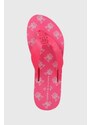 Žabky Tommy Hilfiger TH ELEVATED FLIP FLOP dámské, růžová barva, na plochém podpatku, FW0FW07420