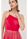 Šaty Elisabetta Franchi růžová barva, maxi