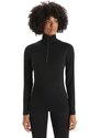 Dámské triko ICEBREAKER Wmns 200 Oasis LS Half Zip, Black velikost: L