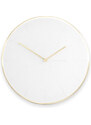Stackers, Nástěnné hodiny White & Brushed Gold Clock | bílá