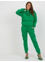 Fashionhunters Zelená dámská tepláková souprava s oversized mikinou