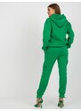 Fashionhunters Zelená dámská tepláková souprava s oversized mikinou